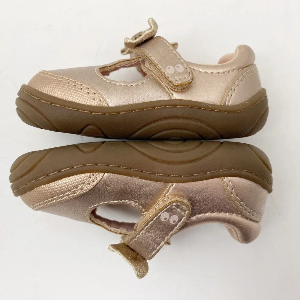 Surprize by Stride Rite Cecillia Glitter Bow Mary Jane Toddler Girls 3 Rose Gold